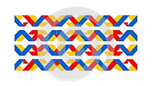 Repeating Interlocking Hexagon Pattern - Geometric Design, vector design Generative AI