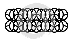 Repeating Interlocking Loops Pattern for Abstract Backgrounds, vector design Generative AI