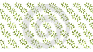 Repeating Leaf Pattern: Fresh Green Foliage Background, vector design Generative AI