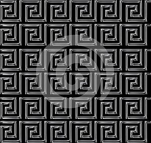 Repeating maze like design scratchy silver