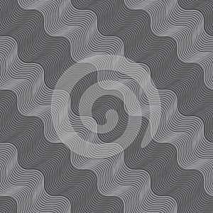 Repeating ornament diagonal light and dark gray wavy