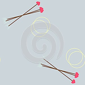 Repeating pattern featuring cupids