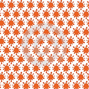 Orange starburst pattern on a white background