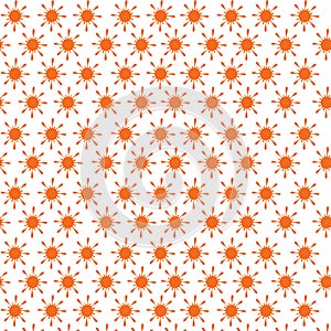 Abstract orange sunburst pattern on white background