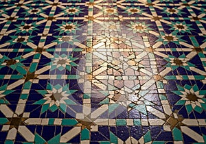Repeating pattern typical of Islamic art, often seen in Middle Eastern