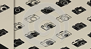 Vintage camera pattern design