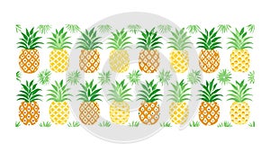 Repeating Pineapple Pattern, Sweet Tropical Fruit Design, vector design Generative AI