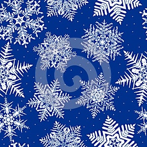 Repeating Snowflake Background