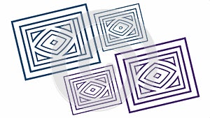 Repeating square geometric pattern, abstract design vector design Generative AI