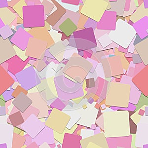 Repeating square pattern background - vector graphic design from rotated pink squares