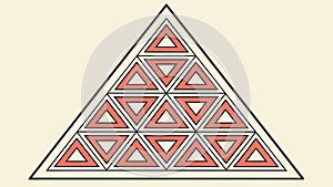 Repeating Triangle Pattern, Abstract Geometric Background, vector design Generative AI