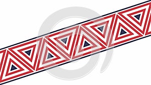 Repeating Triangle Pattern Border: Modern Geometric Design, vector design Generative AI