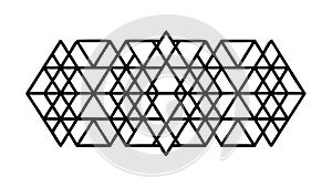 Repeating Triangular Lattice Abstract Pattern, vector design Generative AI