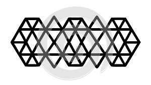 Repeating Triangular Lattice Pattern, vector design Generative AI