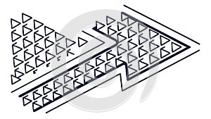 Repeating Triangular Pattern Abstract Background, vector design Generative AI