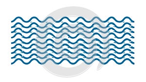 Repeating Wavy Line Pattern Icon, Water Abstract Texture, vector design Generative AI