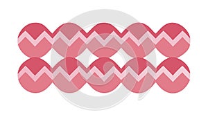 Repeating Wavy Pink and Red Pattern, Soft Organic Design, vector design Generative AI