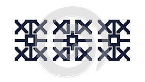 Repeating 'X' Mark Grid Abstract Pattern, vector design Generative AI