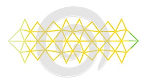 Repeating Yellow Triangle Geometric Wave Pattern, vector design Generative AI