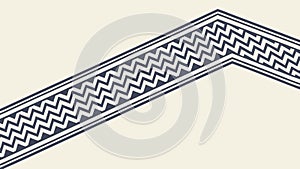 Repeating Zigzag Geometric Border. Dynamic Modern Abstract Pattern. vector design Generative AI