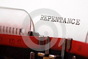 Repentance concept view