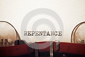 Repentance concept view photo