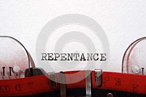 Repentance concept view
