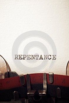 Repentance concept view