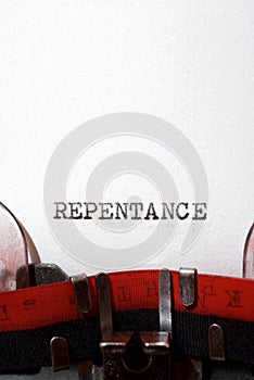 Repentance concept view