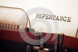 Repentance concept view