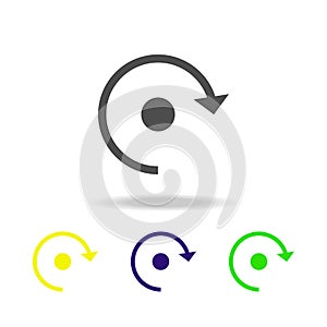 repetition sign multicolor icon. Element of web icons. Signs and symbols icon for websites, web design, mobile app on white backg