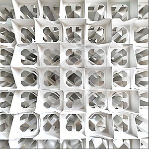 Repetitive Cubical Facade Pattern