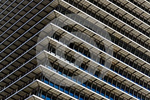 Repetitive horizontal louvers