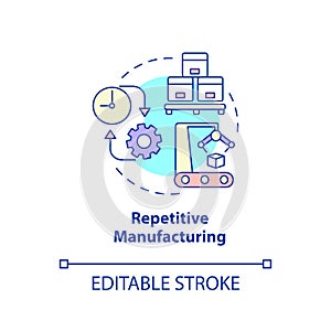 Repetitive manufacturing concept icon
