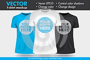 Replace Design with your Design, Change Colors Mock-up T shirt Template