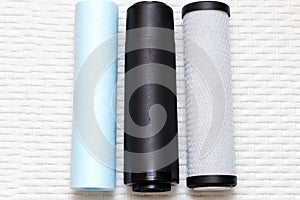 Replaceable carbon filters. Reverse Osmosis Water Filtration Filters.