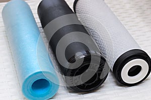 Replaceable carbon filters. Reverse Osmosis Water Filtration Filters.