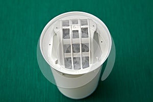 Replaceable module for filter jug on a green