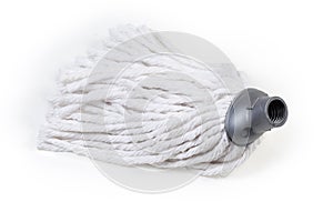 Replaceable working head for yarn mop on white background