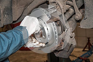 Replacement of the brake disc