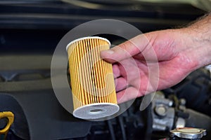 Replacement of car oil filter