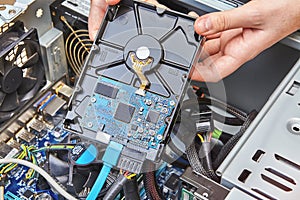 Replacement of HDD of unassembled computer system unit