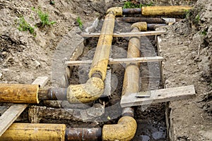 Replacement of heating pipes and modernization of the heating system. Construction of heating mains at a depth of excavated trench