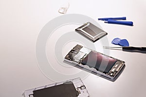 Replacement a new battery Smartphone repair