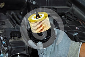 Replacement of oil filter