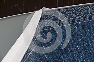 Replacement of a pool pvc liner photo