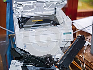replacement of a printer cartridge