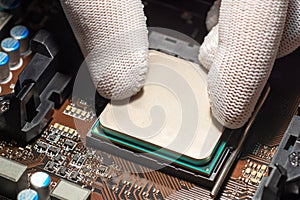 Replacing Central Processing Unit. Upgrade Of The Computer CPU