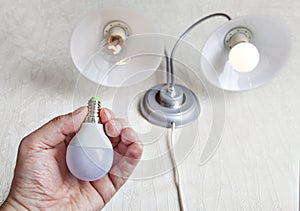 Replacing incandescent lamp in favor of LED.