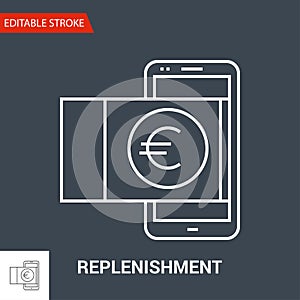 Replenishment Icon. Thin Line Vector Illustration